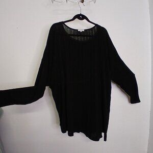 UGC Maurices Black Long Sleeve Lightweight Asymmetric sweater size 4x